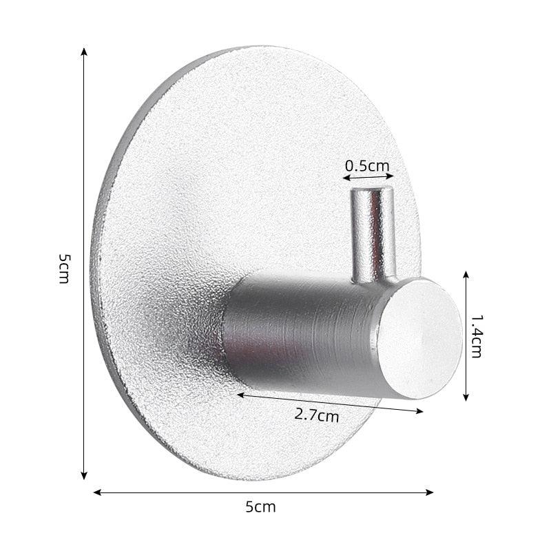 Adhesive Wall Hooks Mounted Door Key Cloth Coat Bathroom Robe Hanger Kitchen Hardware Rack Shelf Bag Hook Organizer For Hanging  Bathroom Toilet Sticky Hook Stevvex