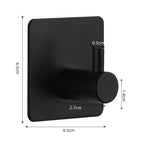 Adhesive Wall Hooks Mounted Door Key Cloth Coat Bathroom Robe Hanger Kitchen Hardware Rack Shelf Bag Hook Organizer For Hanging  Bathroom Toilet Sticky Hook Stevvex