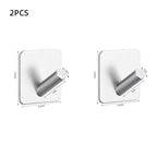 Adhesive Wall Hooks Mounted Door Key Cloth Coat Bathroom Robe Hanger Kitchen Hardware Rack Shelf Bag Hook Organizer For Hanging  Bathroom Toilet Sticky Hook Stevvex