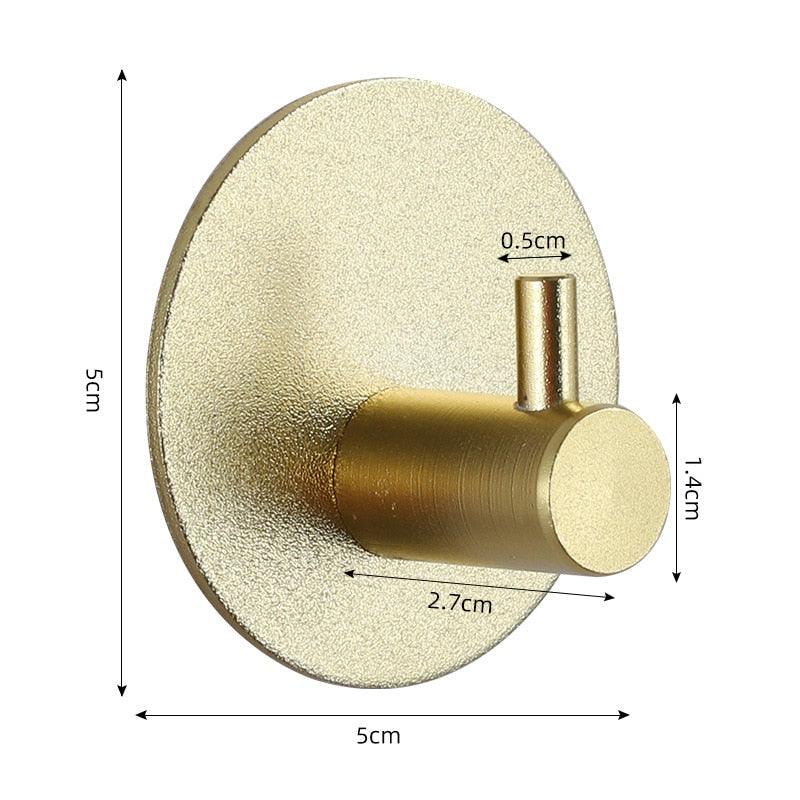 Adhesive Wall Hooks Mounted Door Key Cloth Coat Bathroom Robe Hanger Kitchen Hardware Rack Shelf Bag Hook Organizer For Hanging  Bathroom Toilet Sticky Hook Stevvex