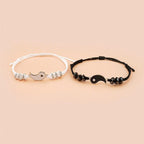 Adjustable Couple Bracelet For Friendship Relationship Girlfriend Best Charm Bracelets Rope Cord Bracelet Set Bangle For Couple Matching Puzzle Pendant Bracelet