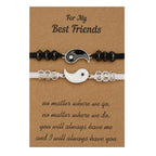 Adjustable Couple Bracelet For Friendship Relationship Girlfriend Best Charm Bracelets Rope Cord Bracelet Set Bangle For Couple Matching Puzzle Pendant Bracelet