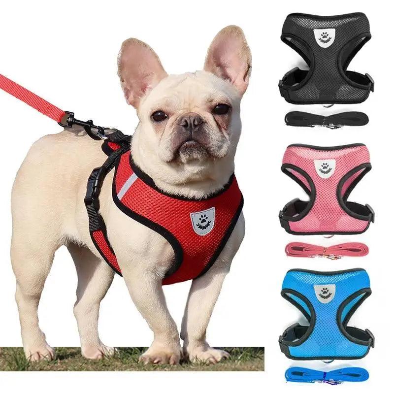 Adjustable Dog Harness No-Pull Pet Harness Soft Padded Dog Vest Reflective No-Choke Pet Vest With Easy Control Handle Stevvex