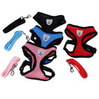 Adjustable Dog Harness No-Pull Pet Harness Soft Padded Dog Vest Reflective No-Choke Pet Vest With Easy Control Handle Stevvex