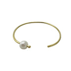Adjustable Freshwater Pearl Bangle Minimal Handcrafted Recycled Bullet Casing BandsCo Straps
