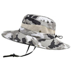 Adjustable Men's Hat Bucket Hat Summer Breathable Fashion Outdoor Fishing Wide Brim Hat Sun Protection Cap Male Traveling Sun Hats Fishing Hat Adjustable Mountaineering Hat 58-60cm Stevvex