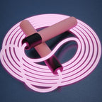 Adjustable Night Glowing Skipping Rope Luminous Jump Ropes Exercise LED Light Up Outdoor Fitness Training Luminous Adjustable Skipping Rope Glowing Tangle Free Jumping Rope For Girls Women Men Fitness Exercise Workout 2.8m Stevvex