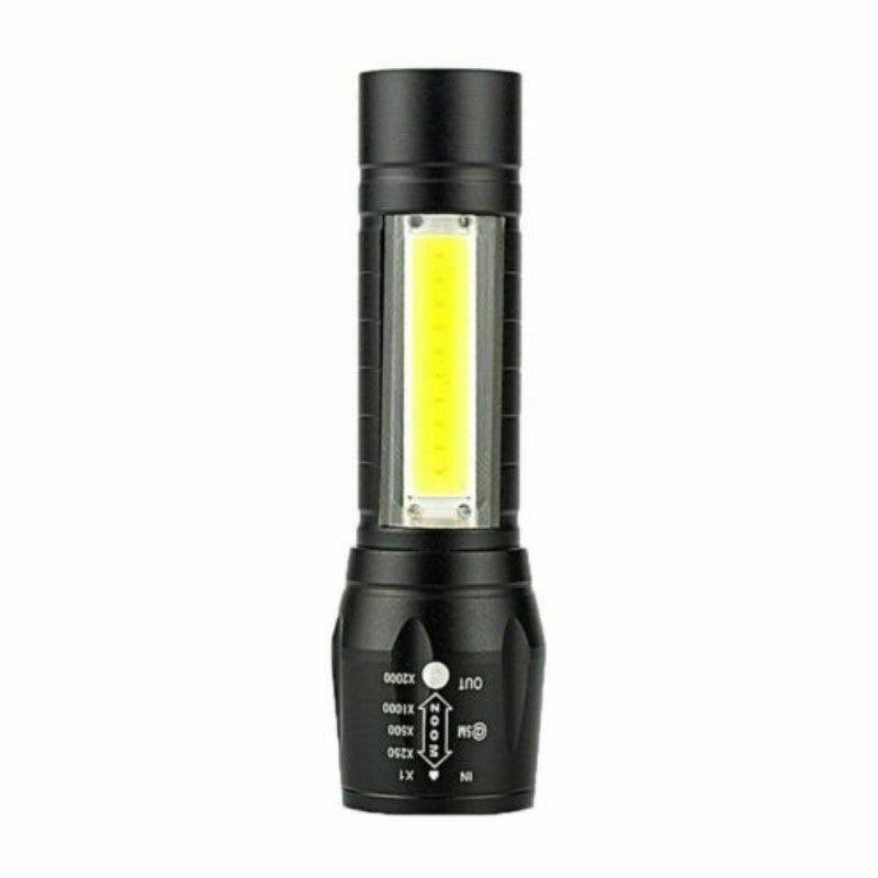 Adjustable Rechargeable LED USB Portable Focus Light Zoomable LED Tactical Flashlight High Lumens Zoomable Waterproof Flashlight Mini Torch For Camping Hiking Stevvex