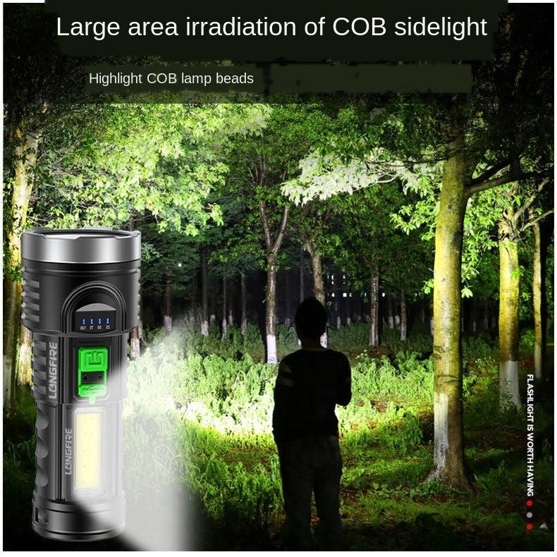 Adjustable Rechargeable Strong Mini Pocket Sized Flashlight LED Multifunctional High Lumen Light Ultra-bright Portable Flashlights Outdoor Waterproof Flashlight For Running Walking Stevvex