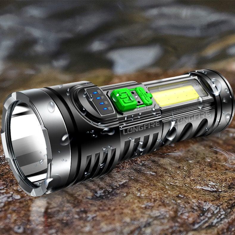 Adjustable Rechargeable Strong Mini Pocket Sized Flashlight LED Multifunctional High Lumen Light Ultra-bright Portable Flashlights Outdoor Waterproof Flashlight For Running Walking Stevvex