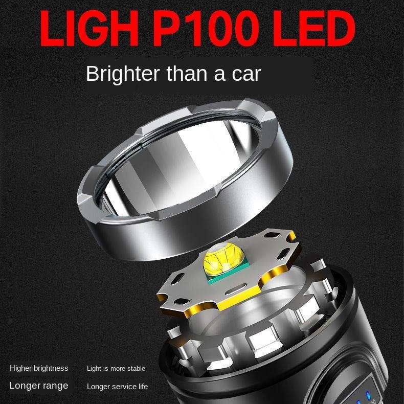 Adjustable Rechargeable Strong Mini Pocket Sized Flashlight LED Multifunctional High Lumen Light Ultra-bright Portable Flashlights Outdoor Waterproof Flashlight For Running Walking Stevvex
