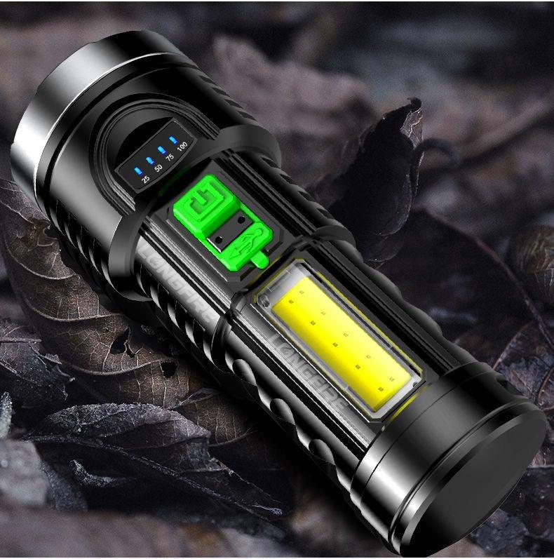 Adjustable Rechargeable Strong Mini Pocket Sized Flashlight LED Multifunctional High Lumen Light Ultra-bright Portable Flashlights Outdoor Waterproof Flashlight For Running Walking Stevvex