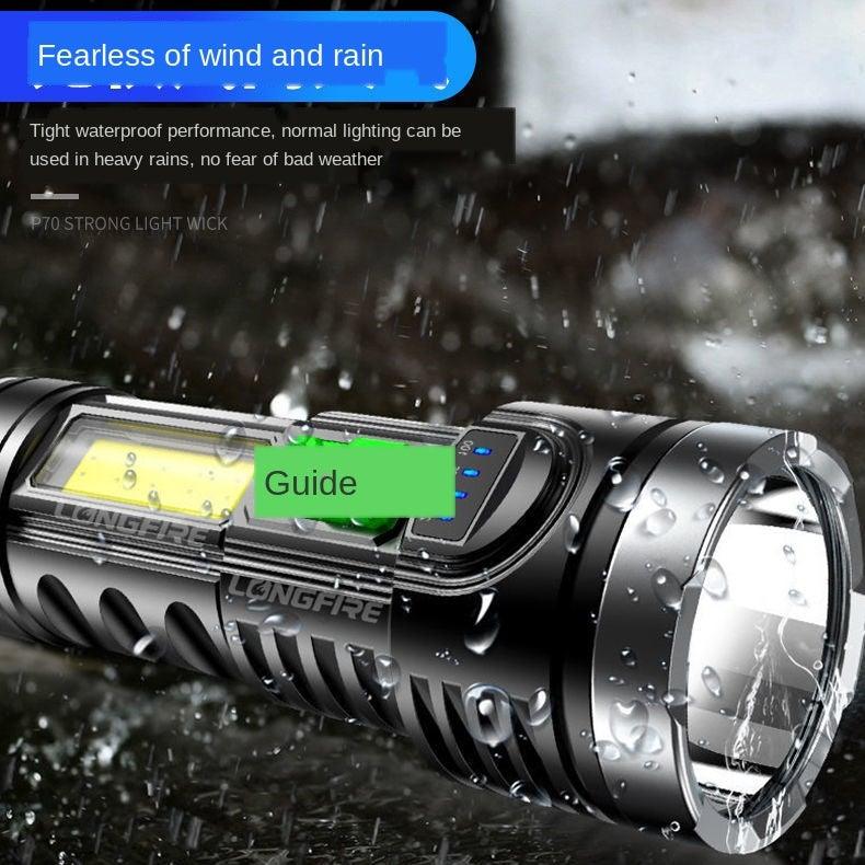 Adjustable Rechargeable Strong Mini Pocket Sized Flashlight LED Multifunctional High Lumen Light Ultra-bright Portable Flashlights Outdoor Waterproof Flashlight For Running Walking Stevvex