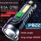 Adjustable Rechargeable Strong Mini Pocket Sized Flashlight LED Multifunctional High Lumen Light Ultra-bright Portable Flashlights Outdoor Waterproof Flashlight For Running Walking Stevvex