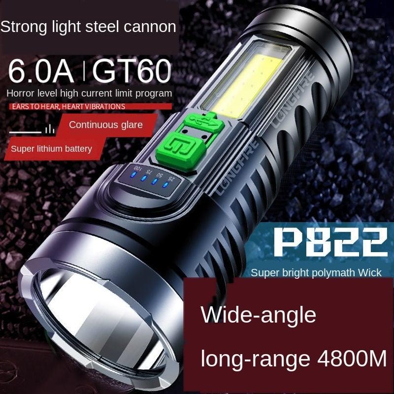 Adjustable Rechargeable Strong Mini Pocket Sized Flashlight LED Multifunctional High Lumen Light Ultra-bright Portable Flashlights Outdoor Waterproof Flashlight For Running Walking Stevvex