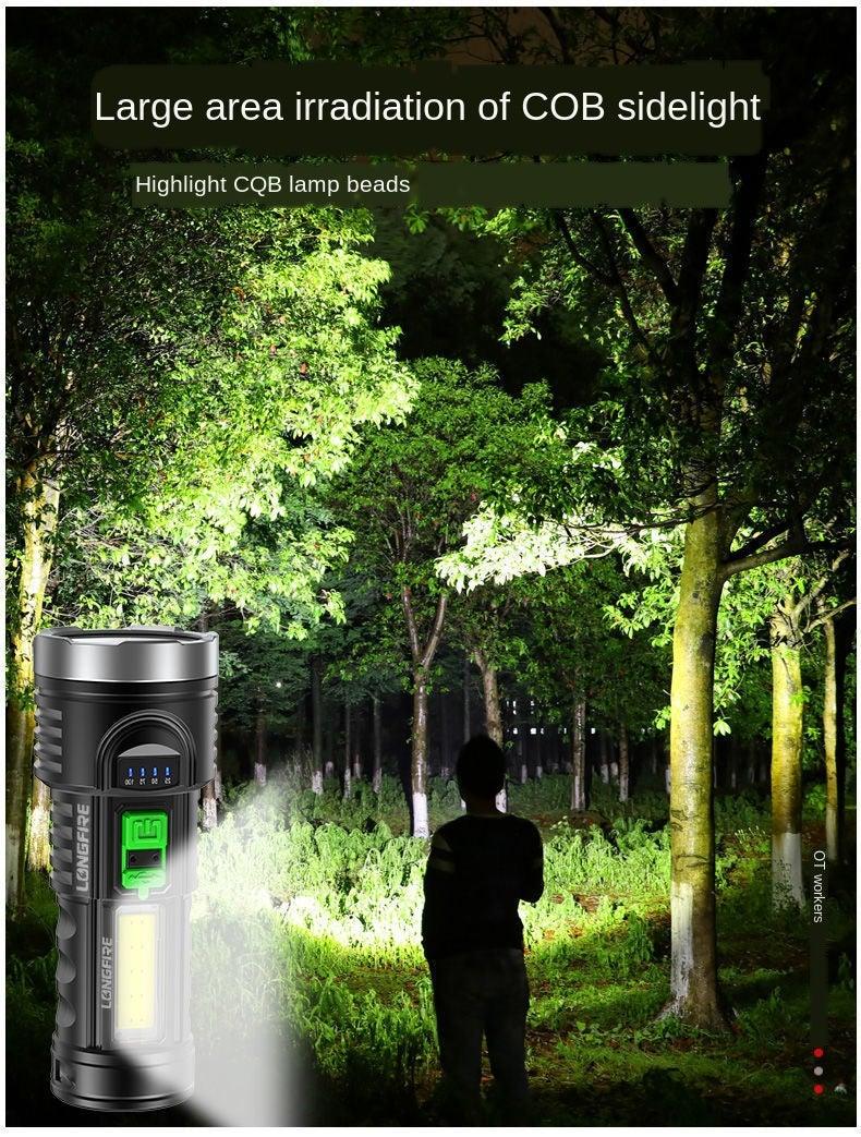Adjustable Rechargeable Strong Mini Pocket Sized Flashlight LED Multifunctional High Lumen Light Ultra-bright Portable Flashlights Outdoor Waterproof Flashlight For Running Walking Stevvex