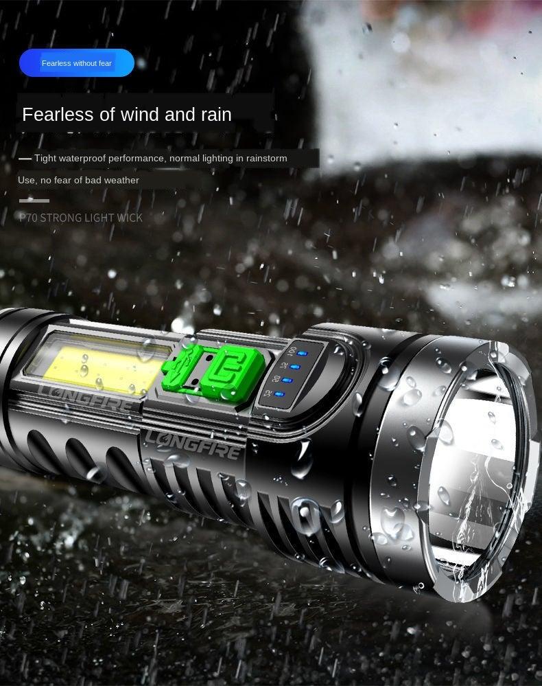 Adjustable Rechargeable Strong Mini Pocket Sized Flashlight LED Multifunctional High Lumen Light Ultra-bright Portable Flashlights Outdoor Waterproof Flashlight For Running Walking Stevvex