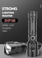 Adjustable Rechargeable Tactical Flashlight USB LED  Super Bright Zoomable IPX65 Waterproof Portable Torchlight Flash Lamp USB Charging For Hiking Camping Running Fishing Stevvex