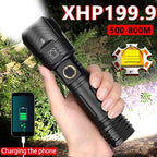 Adjustable Rechargeable Tactical Flashlight USB LED  Super Bright Zoomable IPX65 Waterproof Portable Torchlight Flash Lamp USB Charging For Hiking Camping Running Fishing Stevvex