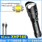 Adjustable Rechargeable Tactical Flashlight USB LED  Super Bright Zoomable IPX65 Waterproof Portable Torchlight Flash Lamp USB Charging For Hiking Camping Running Fishing Stevvex