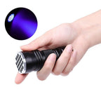 Adjustable Rechargeable UV Flashlight Black Light 21LED 12LED Handheld Portable Torch Light Ultraviolet Flashlight Detector Flashlight Torch For Bed Bug Dog Urine Pet Stains Matching With Pet Odor Eliminator Stevvex