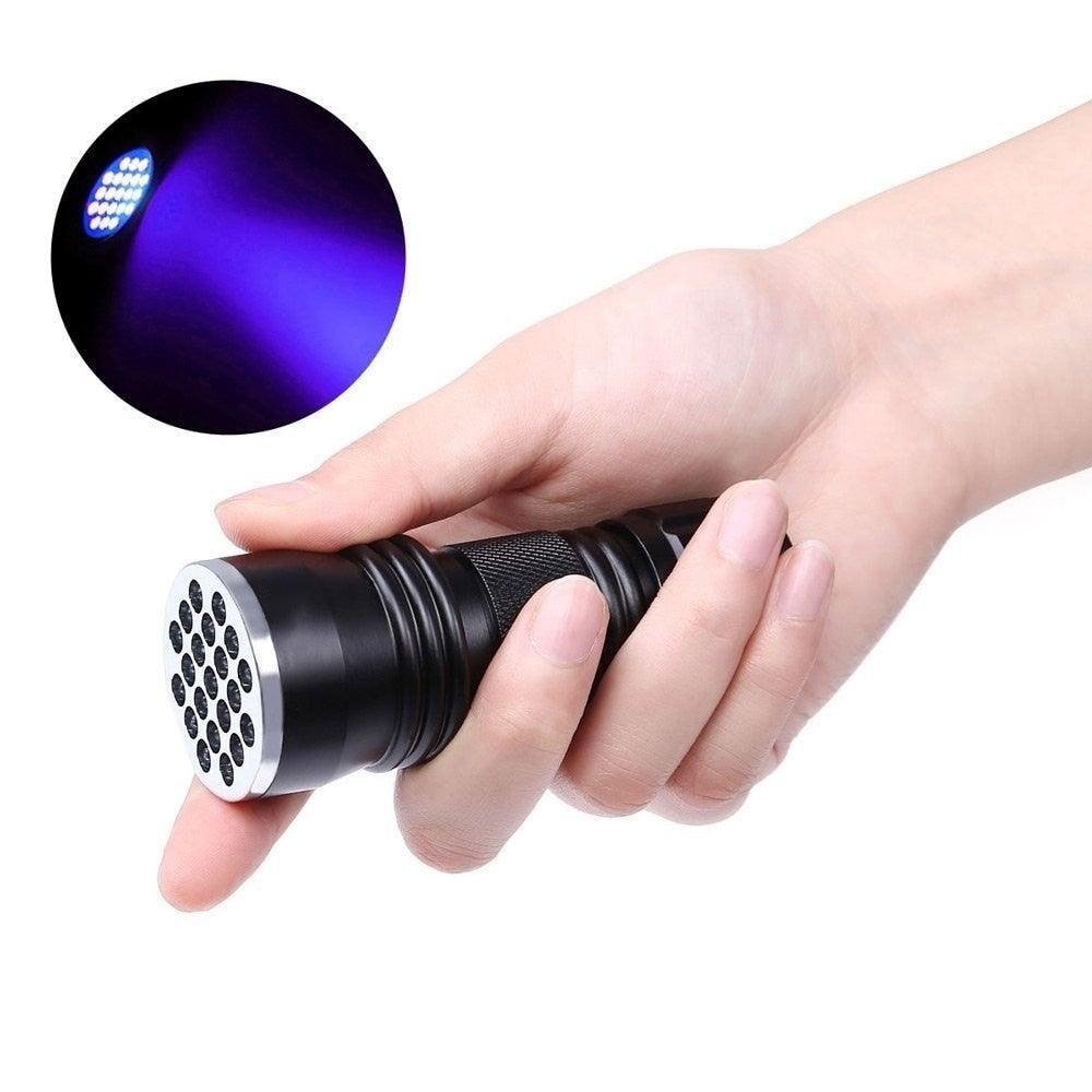 Adjustable Rechargeable UV Flashlight Black Light 21LED 12LED Handheld Portable Torch Light Ultraviolet Flashlight Detector Flashlight Torch For Bed Bug Dog Urine Pet Stains Matching With Pet Odor Eliminator Stevvex