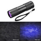 Adjustable Rechargeable UV Flashlight Black Light 21LED 12LED Handheld Portable Torch Light Ultraviolet Flashlight Detector Flashlight Torch For Bed Bug Dog Urine Pet Stains Matching With Pet Odor Eliminator Stevvex