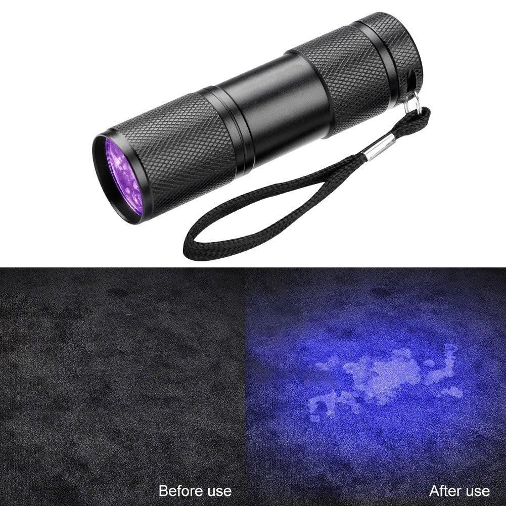 Adjustable Rechargeable UV Flashlight Black Light 21LED 12LED Handheld Portable Torch Light Ultraviolet Flashlight Detector Flashlight Torch For Bed Bug Dog Urine Pet Stains Matching With Pet Odor Eliminator Stevvex