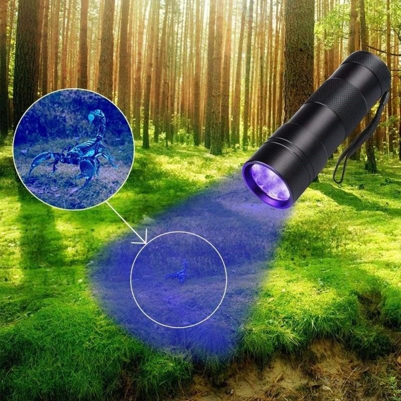 Adjustable Rechargeable UV Flashlight Black Light 21LED 12LED Handheld Portable Torch Light Ultraviolet Flashlight Detector Flashlight Torch For Bed Bug Dog Urine Pet Stains Matching With Pet Odor Eliminator Stevvex