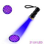 Adjustable Rechargeable UV Flashlight Black Light 21LED 12LED Handheld Portable Torch Light Ultraviolet Flashlight Detector Flashlight Torch For Bed Bug Dog Urine Pet Stains Matching With Pet Odor Eliminator Stevvex