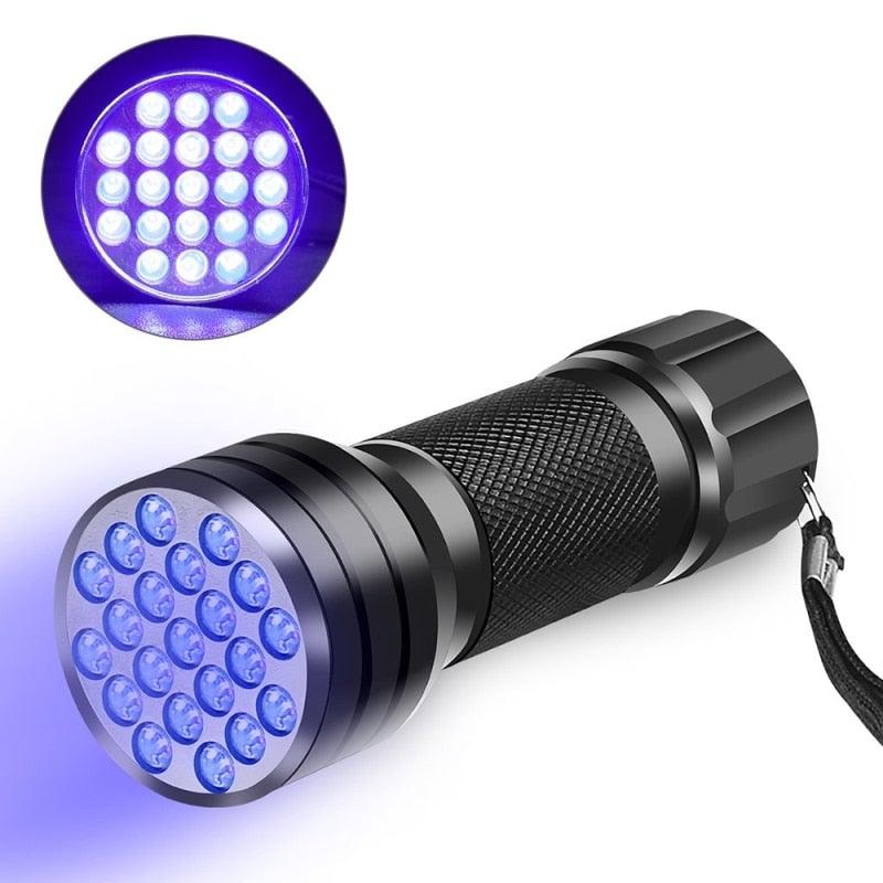 Adjustable Rechargeable UV Flashlight Black Light 21LED 12LED Handheld Portable Torch Light Ultraviolet Flashlight Detector Flashlight Torch For Bed Bug Dog Urine Pet Stains Matching With Pet Odor Eliminator Stevvex