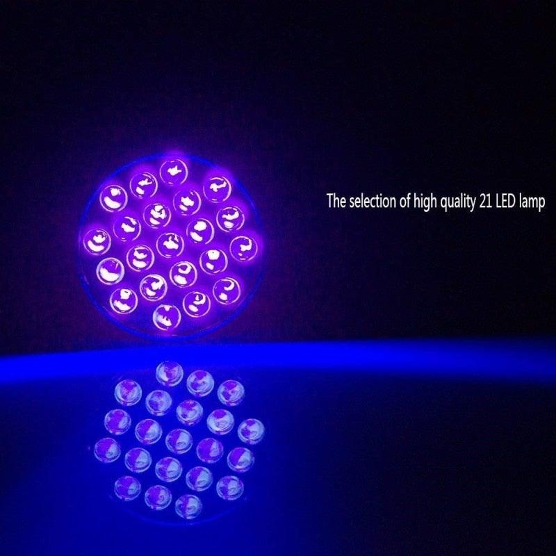 Adjustable Rechargeable UV Flashlight Black Light 21LED 12LED Handheld Portable Torch Light Ultraviolet Flashlight Detector Flashlight Torch For Bed Bug Dog Urine Pet Stains Matching With Pet Odor Eliminator Stevvex