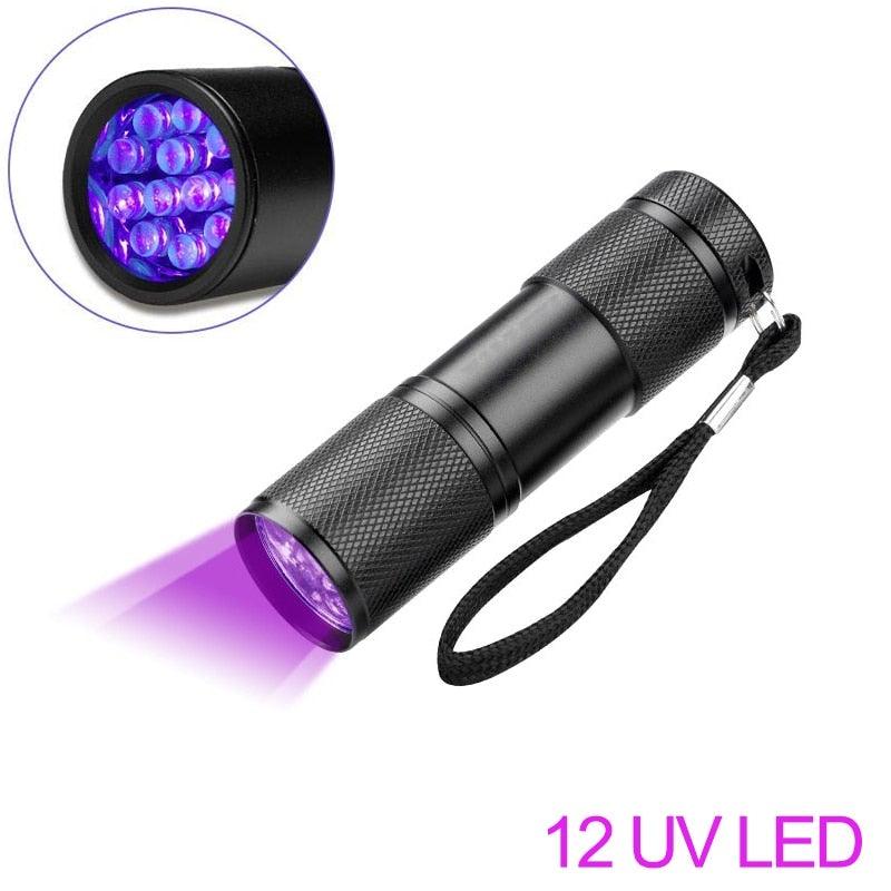 Adjustable Rechargeable UV Flashlight Black Light 21LED 12LED Handheld Portable Torch Light Ultraviolet Flashlight Detector Flashlight Torch For Bed Bug Dog Urine Pet Stains Matching With Pet Odor Eliminator Stevvex
