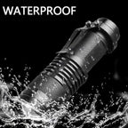 Adjustable Rechargeable Water Resistant Super Bright Mini Handheld Flashlights LED Zoomable Flashlight For Camping Fishing  Bicycle Light Kids Indoor Outdoor Hiking Stevvex