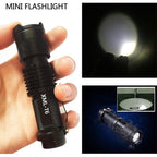 Adjustable Rechargeable Water Resistant Super Bright Mini Handheld Flashlights LED Zoomable Flashlight For Camping Fishing  Bicycle Light Kids Indoor Outdoor Hiking Stevvex