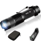 Adjustable Rechargeable Water Resistant Super Bright Mini Handheld Flashlights LED Zoomable Flashlight For Camping Fishing  Bicycle Light Kids Indoor Outdoor Hiking Stevvex