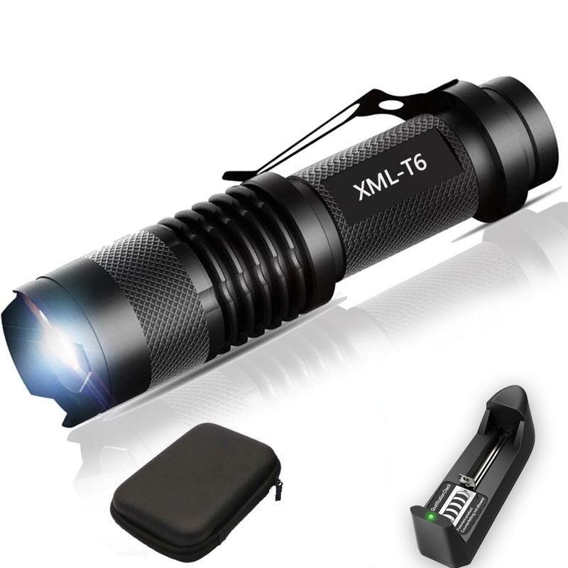 Adjustable Rechargeable Water Resistant Super Bright Mini Handheld Flashlights LED Zoomable Flashlight For Camping Fishing  Bicycle Light Kids Indoor Outdoor Hiking Stevvex