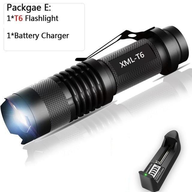 Adjustable Rechargeable Water Resistant Super Bright Mini Handheld Flashlights LED Zoomable Flashlight For Camping Fishing  Bicycle Light Kids Indoor Outdoor Hiking Stevvex