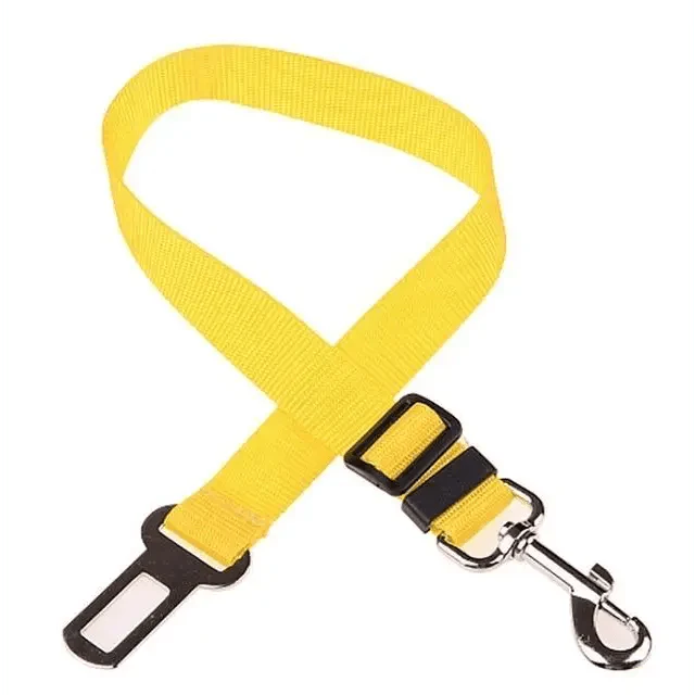 Adjustable Safety Seat Belt Nylon Pets Puppy Seat Lead Leash Dog Harness Vehicle Seatbelt Pet Dog Supplies Travel Clip Adjustable Bowtie Pet Cat Dog Car Seat Belt Pet Seat Harness Dog Lead Clip Dog Collars Accessories Stevvex