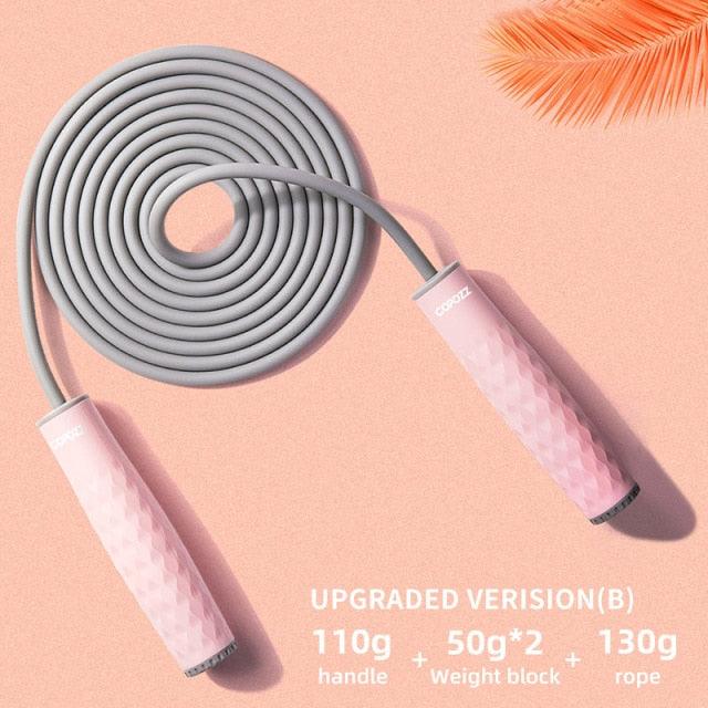 Adjustable Sport Jump Rope Skip Speed Weighted Jump Ropes With Weight Block Cable Fitness Training Anti-Slip Handle Jump Rope For Fitness Workout Adjustable Skipping Rope For Exercise Boxing Stevvex