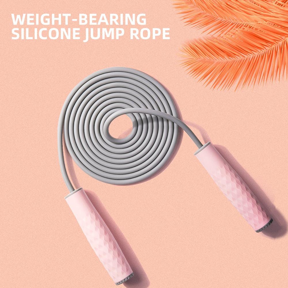 Adjustable Sport Jump Rope Skip Speed Weighted Jump Ropes With Weight Block Cable Fitness Training Anti-Slip Handle Jump Rope For Fitness Workout Adjustable Skipping Rope For Exercise Boxing Stevvex