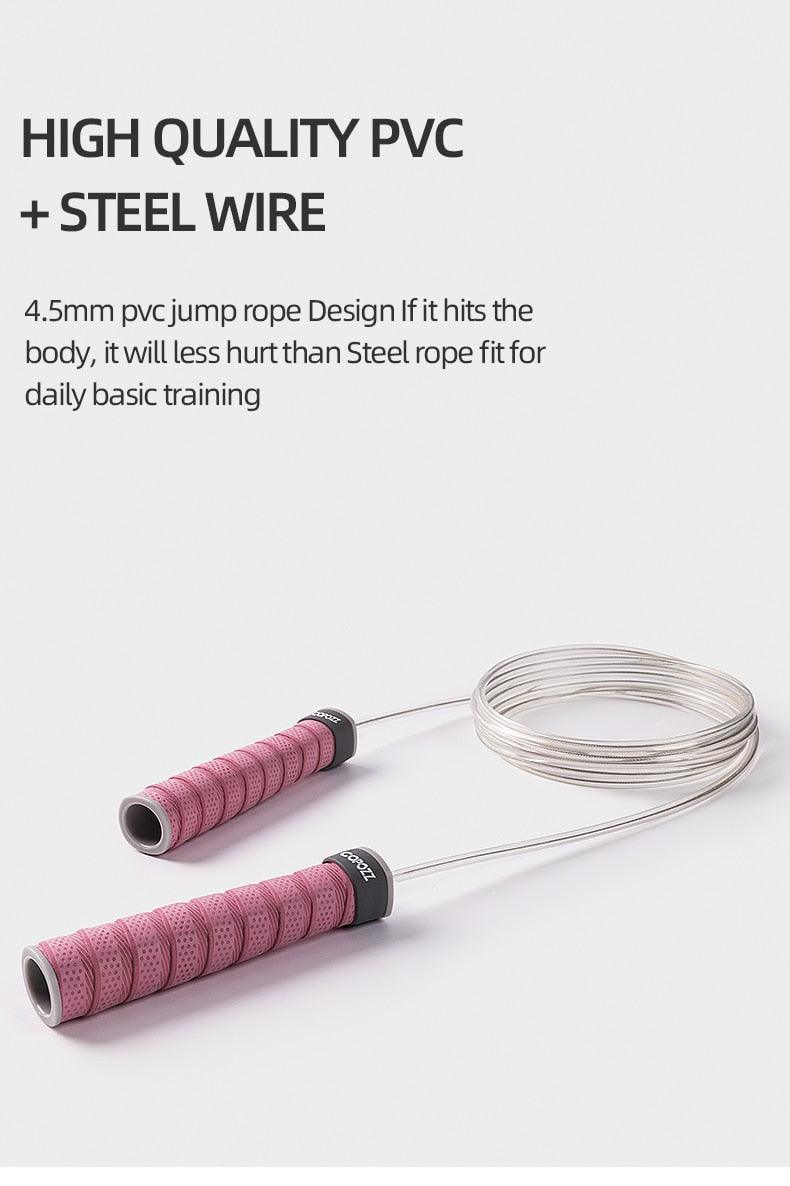 Adjustable Sport Jump Rope Skip Speed Weighted Jump Ropes With Weight Block Cable Fitness Training Anti-Slip Handle Jump Rope For Fitness Workout Adjustable Skipping Rope For Exercise Boxing Stevvex