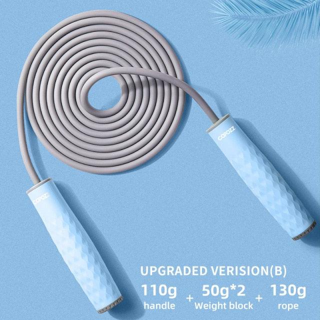 Adjustable Sport Jump Rope Skip Speed Weighted Jump Ropes With Weight Block Cable Fitness Training Anti-Slip Handle Jump Rope For Fitness Workout Adjustable Skipping Rope For Exercise Boxing Stevvex