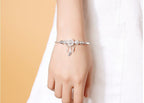 Adjustable Sterling Silver Dreamcatcher Feather Round Bead Charm Bracelet Bangle Adjustable Polished Hollow Out Bracelet For Women Girl Teen Mother Friend Friendship Cute Luxury Jewelry Birthday Gift