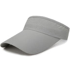 Adjustable Summer Breathable Hats Men Women Sun Protection Sports Golf Tennis Visor Hat Adjustable Visor UV Protection Top Empty Solid Sports Outdoor Running Sunscreen Strong Cap Stevvex