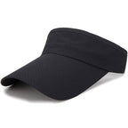 Adjustable Summer Breathable Hats Men Women Sun Protection Sports Golf Tennis Visor Hat Adjustable Visor UV Protection Top Empty Solid Sports Outdoor Running Sunscreen Strong Cap Stevvex