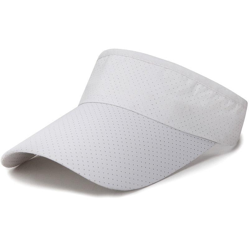 Adjustable Summer Breathable Hats Men Women Sun Protection Sports Golf Tennis Visor Hat Adjustable Visor UV Protection Top Empty Solid Sports Outdoor Running Sunscreen Strong Cap Stevvex