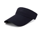 Adjustable Summer Breathable Hats Men Women Sun Protection Sports Golf Tennis Visor Hat Adjustable Visor UV Protection Top Empty Solid Sports Outdoor Running Sunscreen Strong Cap Stevvex