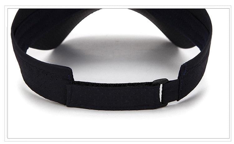 Adjustable Summer Breathable Hats Men Women Sun Protection Sports Golf Tennis Visor Hat Adjustable Visor UV Protection Top Empty Solid Sports Outdoor Running Sunscreen Strong Cap Stevvex