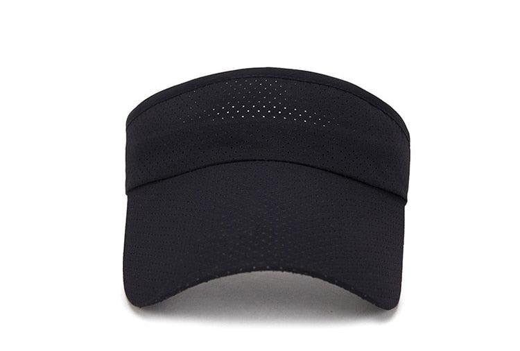 Adjustable Summer Breathable Hats Men Women Sun Protection Sports Golf Tennis Visor Hat Adjustable Visor UV Protection Top Empty Solid Sports Outdoor Running Sunscreen Strong Cap Stevvex